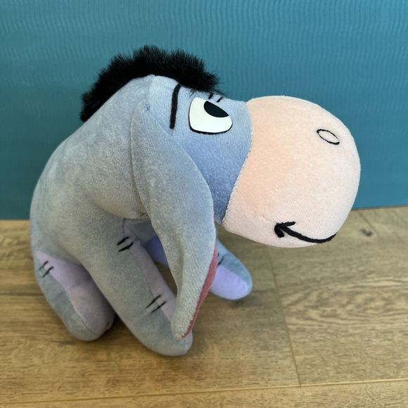 Mattel Eeyore 10" Inch Plush Stuffed Animal Arco Toys Winnie Pooh Fluffy Hair - Picture 2 of 6